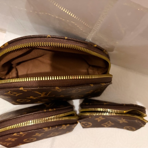 Monogram Half-Moon Pouch Set - Picture 2 of 3